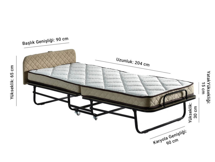 Niron Supreme Tek Kişilik Katlanır Yatak Somya Seti Türkiye�nin ilk