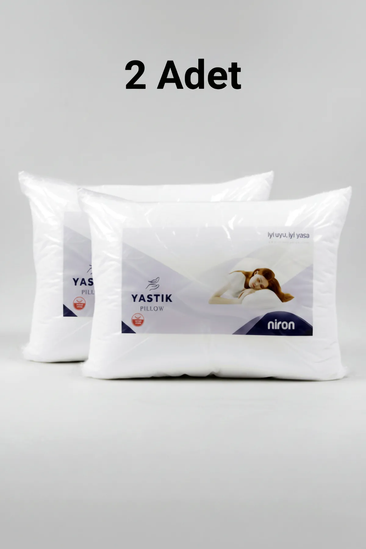 Niron 2’li Silikon Yastık Seti – 50x70 cm, 700 gr, Mikrofiber Kumaş, Yumuşak Destek