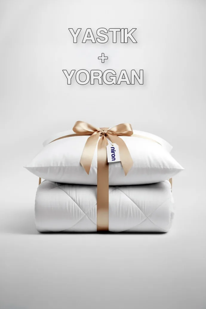 Niron Tek Kişilik Yorgan + Yastık Seti – 4 Mevsim Mikrofiber Konfor